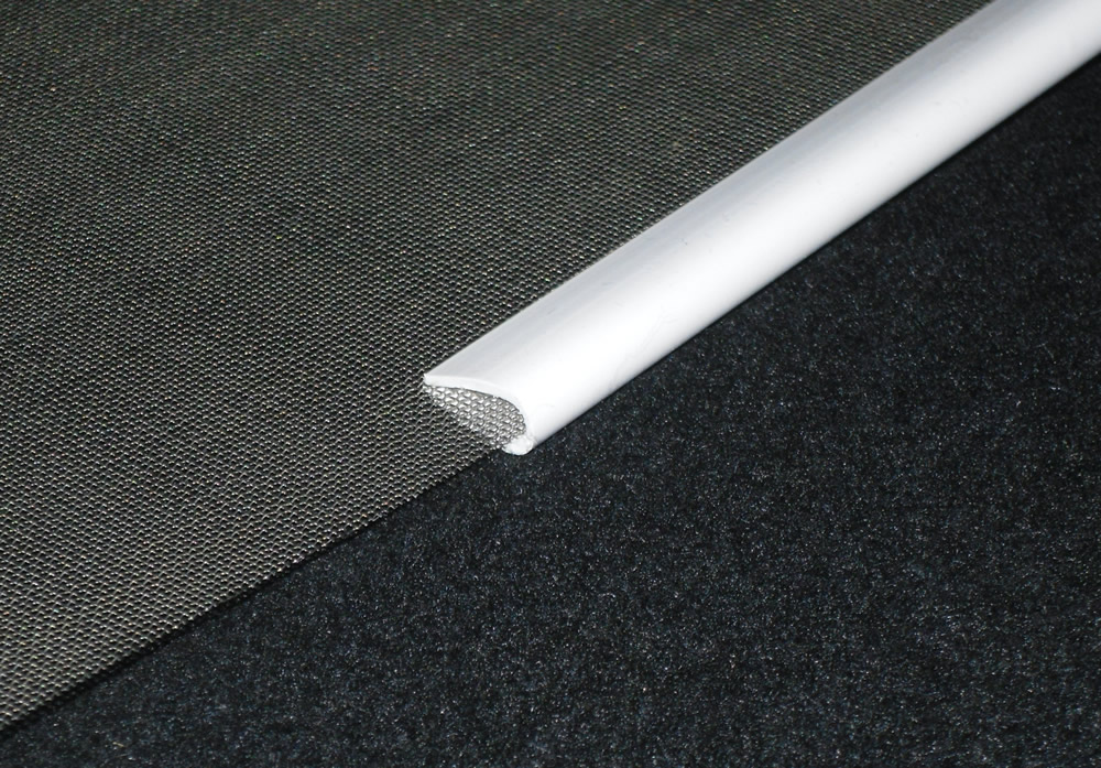 Rigid Edge trim Binder Bar, edging, white, black, blue, red, yellow uPVC.